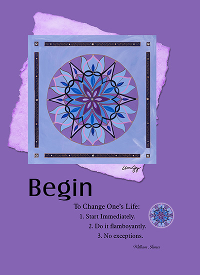 Begin – Mandala Insight Greeting Card